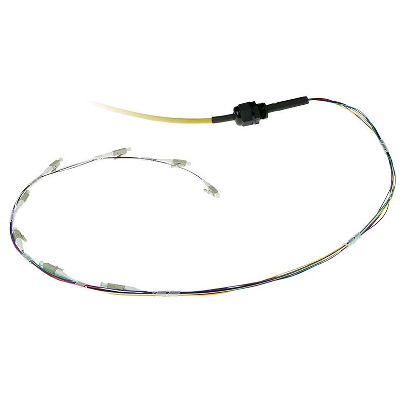 ACT RL4105 Glasvezel kabel 50 m 8x LC OS2 Geel
