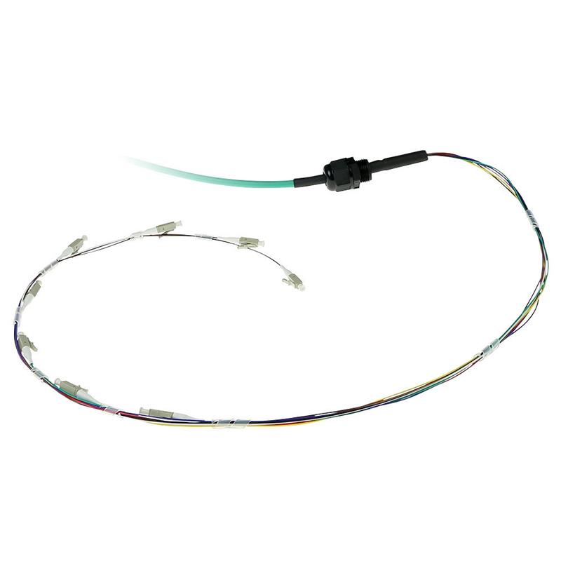 ACT RL4202 Glasvezel kabel 20 m LC 8x LC OM3 Geel