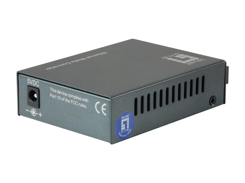 LevelOne FVT-1105 netwerk media converter Intern 100 Mbit/s 1550 nm Single-mode Zwart