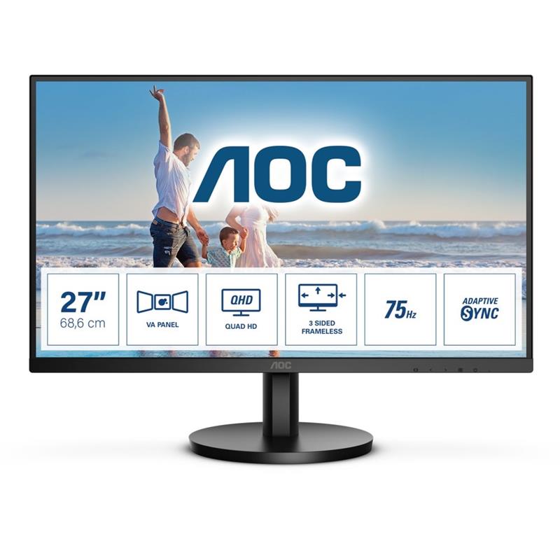 AOC Q27B3MA LED display 68,6 cm (27"") 2560 x 1440 Pixels Quad HD Zwart