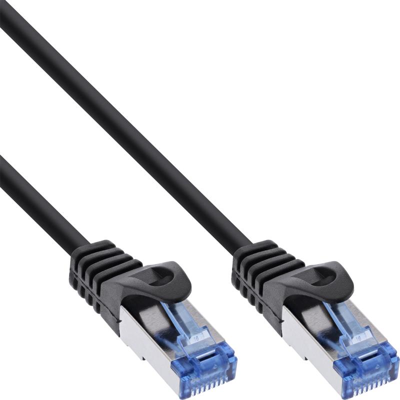 InLine Patch cable Cat 6A S FTP PUR industrial black 1m