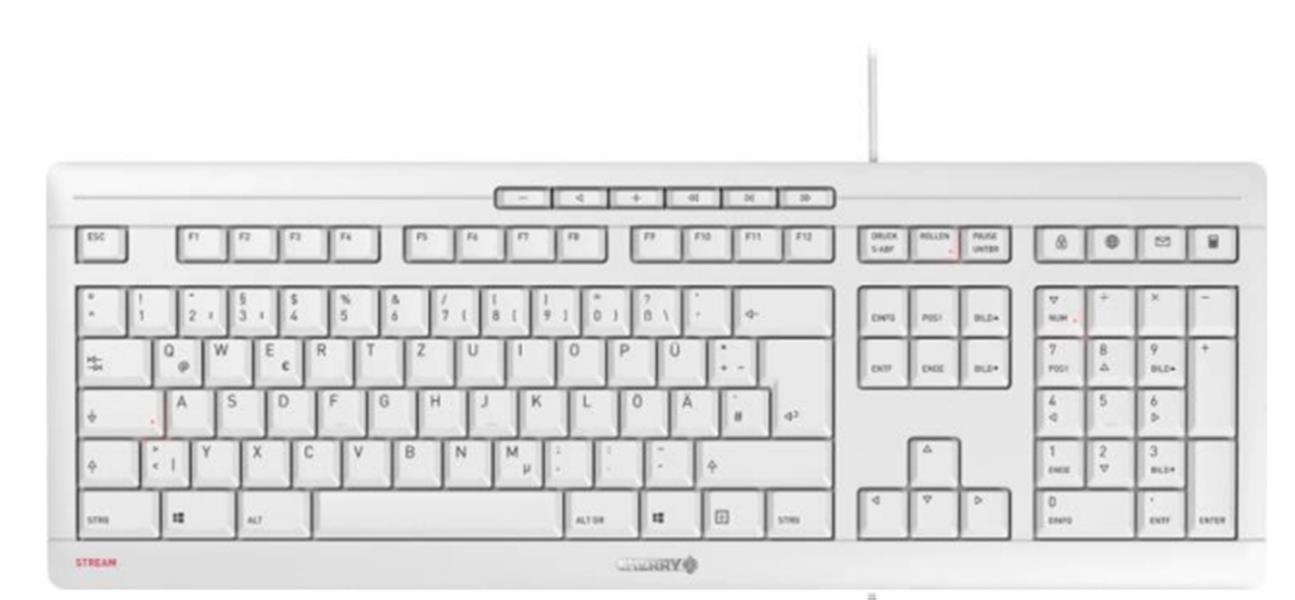 CHERRY JK-8500 toetsenbord USB AZERTY Belgisch Wit