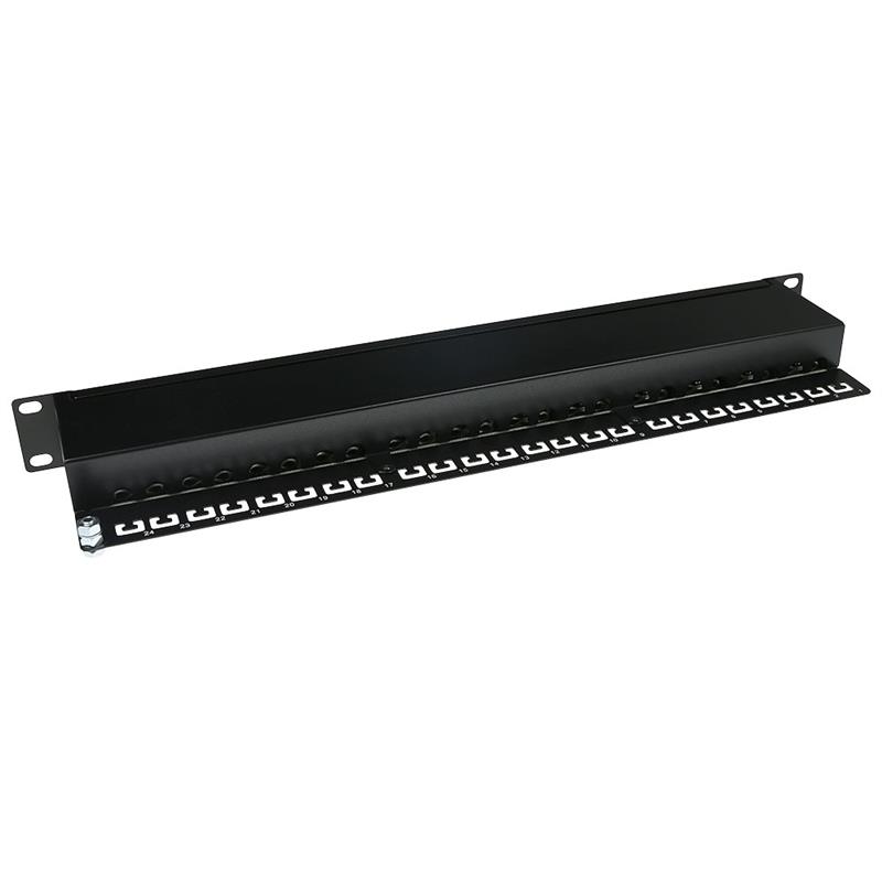 ACT Patchpaneel 24-ports shielded met cover Cat5e