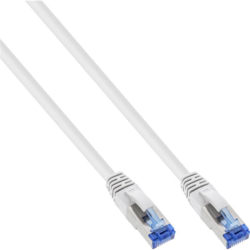 40pcs Bulk-Pack InLine Patch Cable S FTP PiMF Cat 6A halogen free 500MHz white 2m