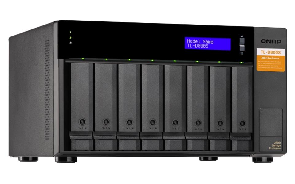 QNAP TL-D800S behuizing voor opslagstations HDD-/SSD-behuizing Zwart, Grijs 2.5/3.5""