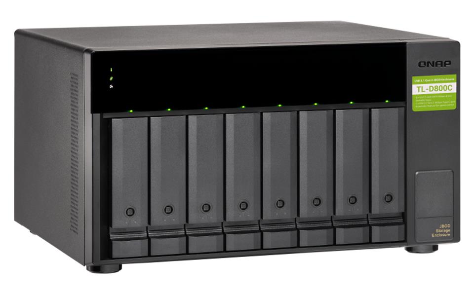 QNAP TL-D800C behuizing voor opslagstations HDD-/SSD-behuizing Zwart, Grijs 2.5/3.5""