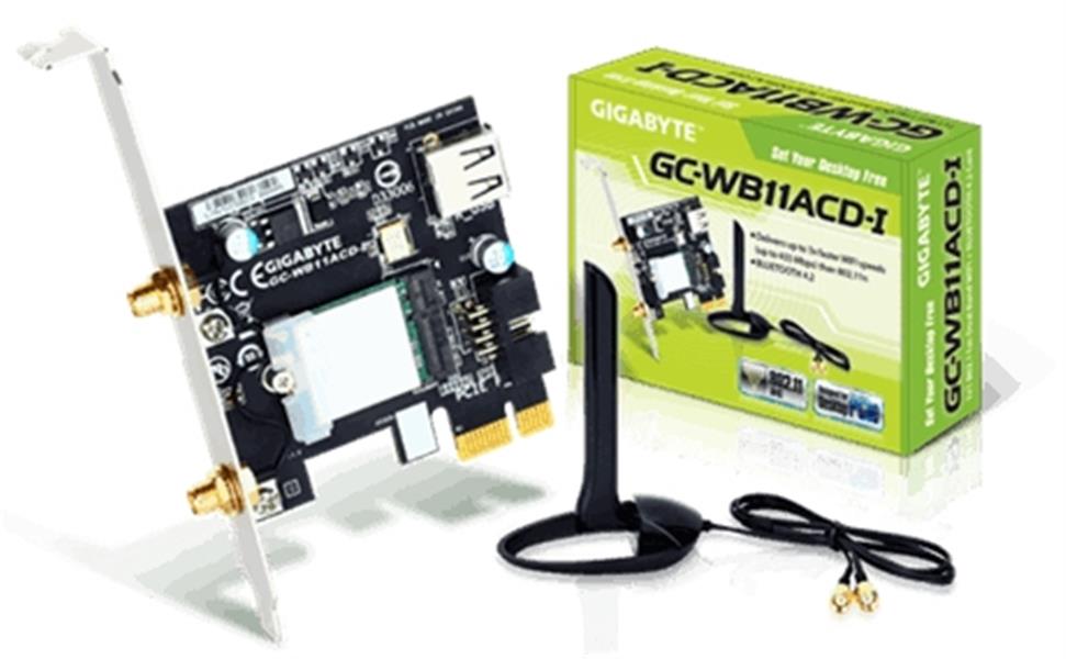 Gigabyte GC-WB11ACD-I netwerkkaart Intern WLAN / Bluetooth 433 Mbit/s