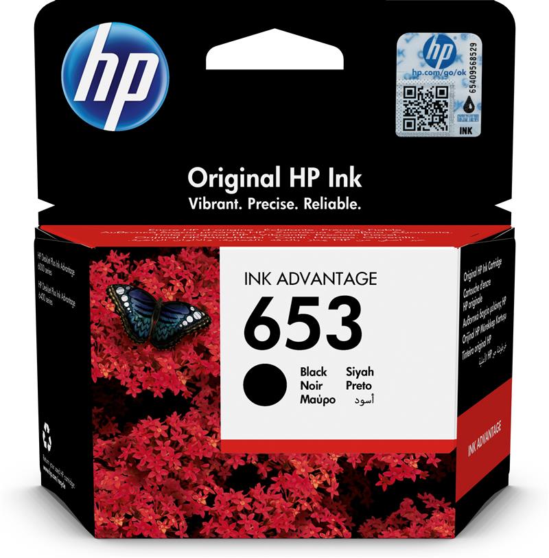 HP 653 Origineel Zwart 1 stuk(s) Normaal rendement