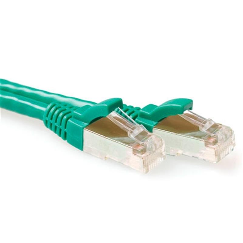 ACT FB6701 netwerkkabel Groen 1 m Cat6a S/FTP (S-STP)