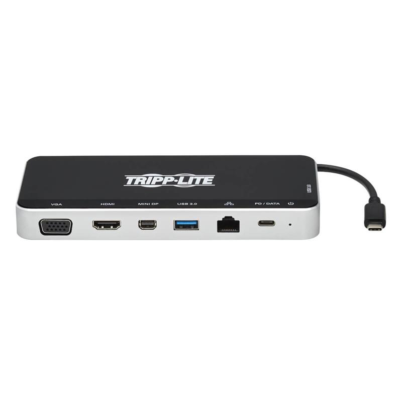 Tripp Lite U442-DOCK16-B notebook dock & poortreplicator Bedraad USB 3.2 Gen 1 (3.1 Gen 1) Type-C Grijs
