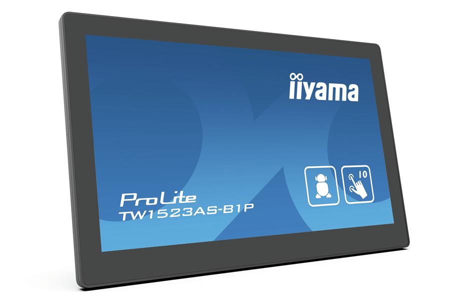 iiyama ProLite TW1523AS-B1P touch screen-monitor 39,6 cm (15.6"") 1920 x 1080 Pixels Multi-touch Multi-gebruiker Zwart