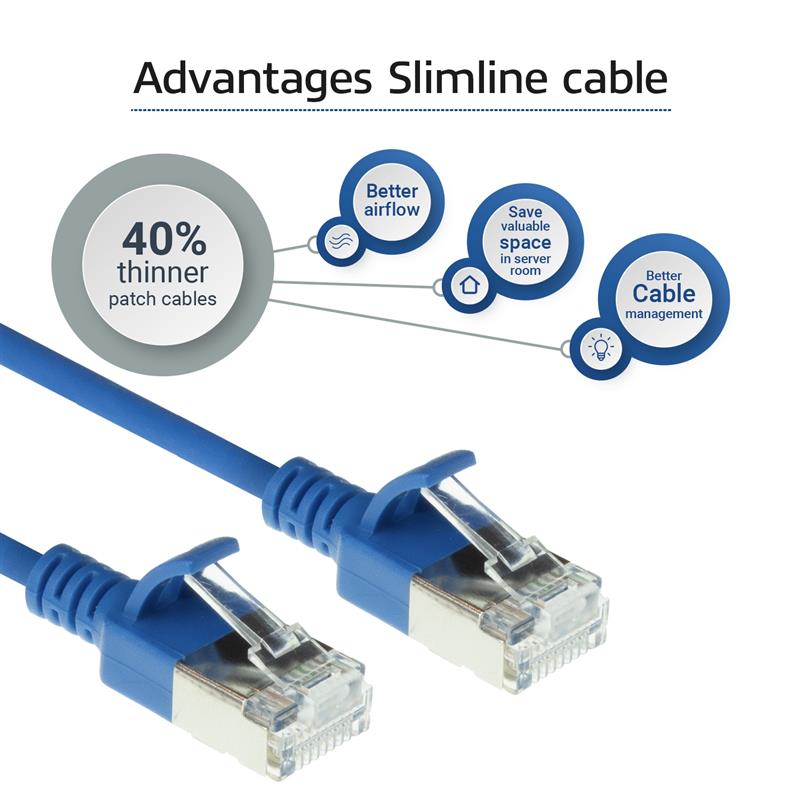 ACT DC7601 netwerkkabel Blauw 1 m Cat6a U/FTP (STP)