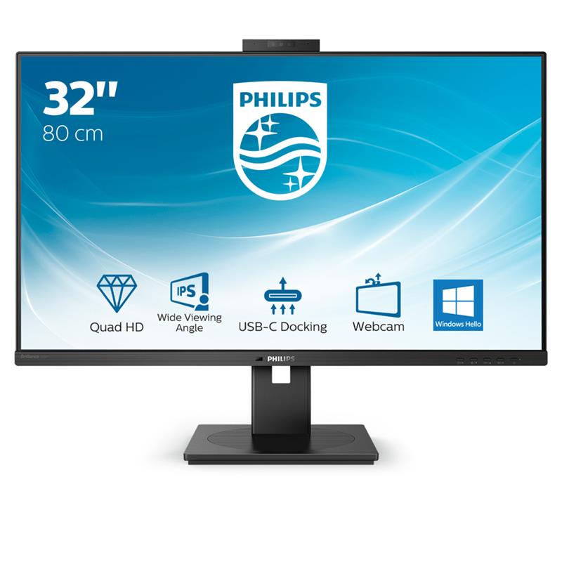 Philips P Line 326P1H/00 LED display 80 cm (31.5"") 2560 x 1440 Pixels Quad HD Zwart
