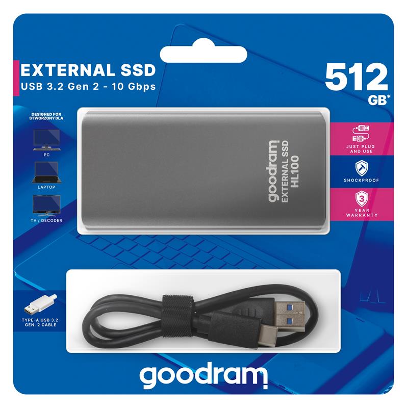 Goodram HL100 512 GB Grijs