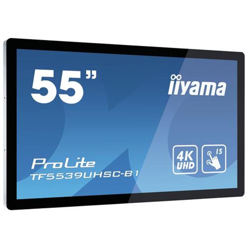 iiyama ProLite TF5539UHSC-B1AG computer monitor 139,7 cm (55"") 3840 x 2160 Pixels 4K Ultra HD LED Touchscreen Multi-gebruiker Zwart