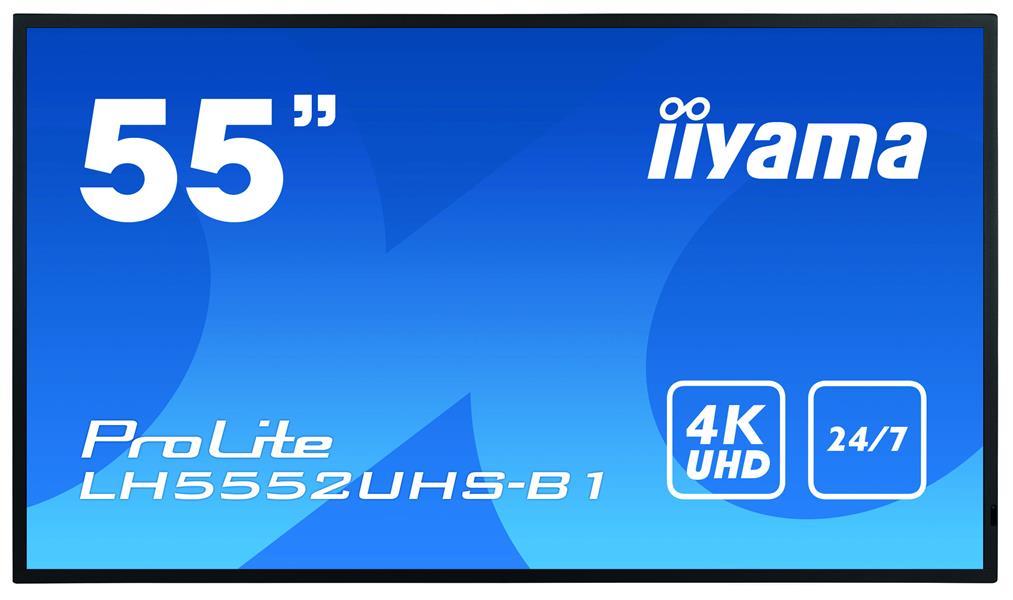 iiyama LH5552UHS-B1 beeldkrant Digitale signage flatscreen 138,7 cm (54.6"") VA 4K Ultra HD Zwart Type processor Android 8.0