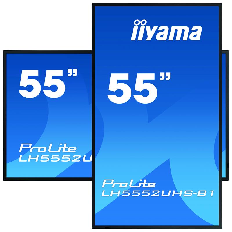 iiyama LH5552UHS-B1 beeldkrant Digitale signage flatscreen 138,7 cm (54.6"") VA 4K Ultra HD Zwart Type processor Android 8.0