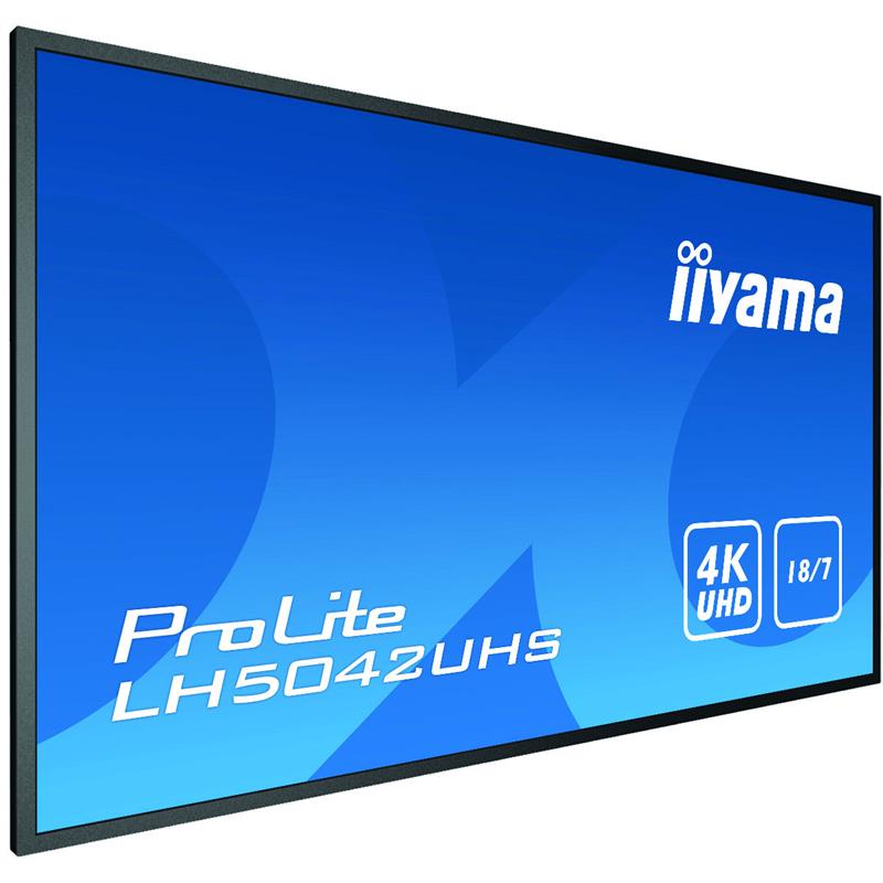iiyama LH5042UHS-B3 beeldkrant Digitaal A-kaart 125,7 cm (49.5"") VA 500 cd/m² 4K Ultra HD Zwart Android 8.0 18/7