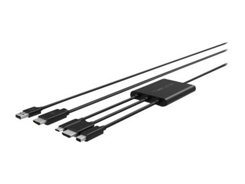 Belkin B2B169 video kabel adapter 24 m HDMI + USB Mini DisplayPort Zwart