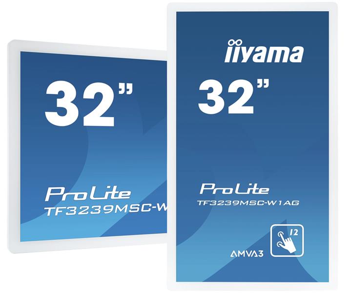 iiyama ProLite TF3239MSC-W1AG computer monitor 80 cm (31.5"") 1920 x 1080 Pixels Full HD LED Touchscreen Multi-gebruiker Wit