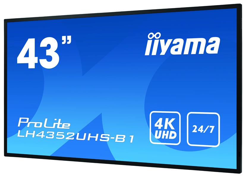 iiyama LH4352UHS-B1 beeldkrant Digitale signage flatscreen 108 cm (42.5"") IPS 4K Ultra HD Zwart Type processor Android 8.0