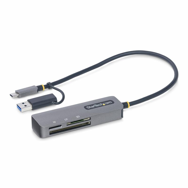 StarTech.com USB 3.0 Multi-Media Geheugenkaart Lezer, SD/microSD/CompactFlash Card Reader, Compacte 5Gbps USB Kaart Adapter, Externe USB-C Kaartlezer 