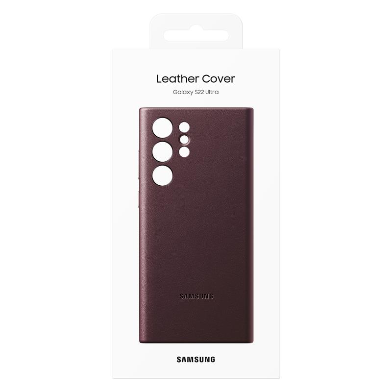  Samsung Leather Cover Galaxy S22 Ultra 5G Burgundy