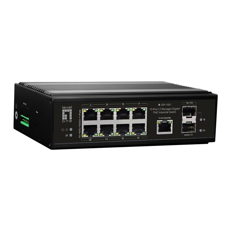 LevelOne IGP-1061 netwerk-switch Managed L2 Gigabit Ethernet (10/100/1000) Power over Ethernet (PoE) Zwart