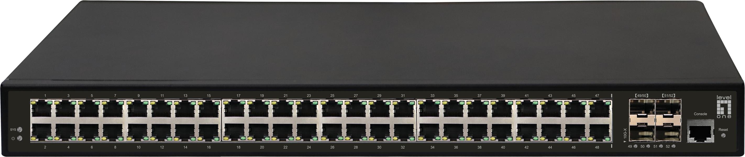 LevelOne GTL-5291 netwerk-switch Managed L3 Gigabit Ethernet (10/100/1000) 1U Zwart