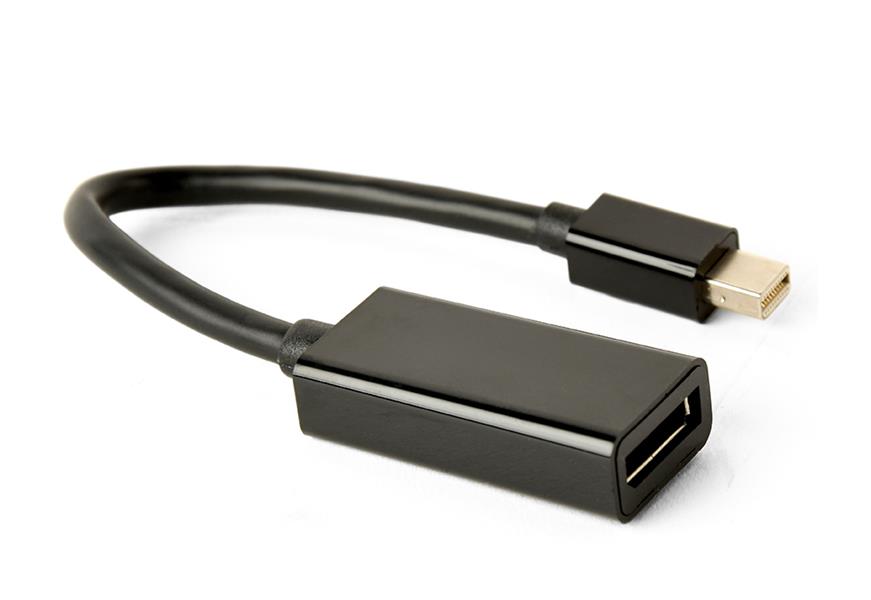 4K Mini DisplayPort adapterkabel 15 cm zwart