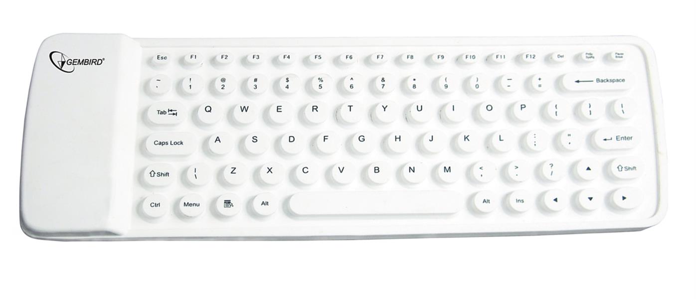 Flexibel Bluetooth toetsenbord wit US layout