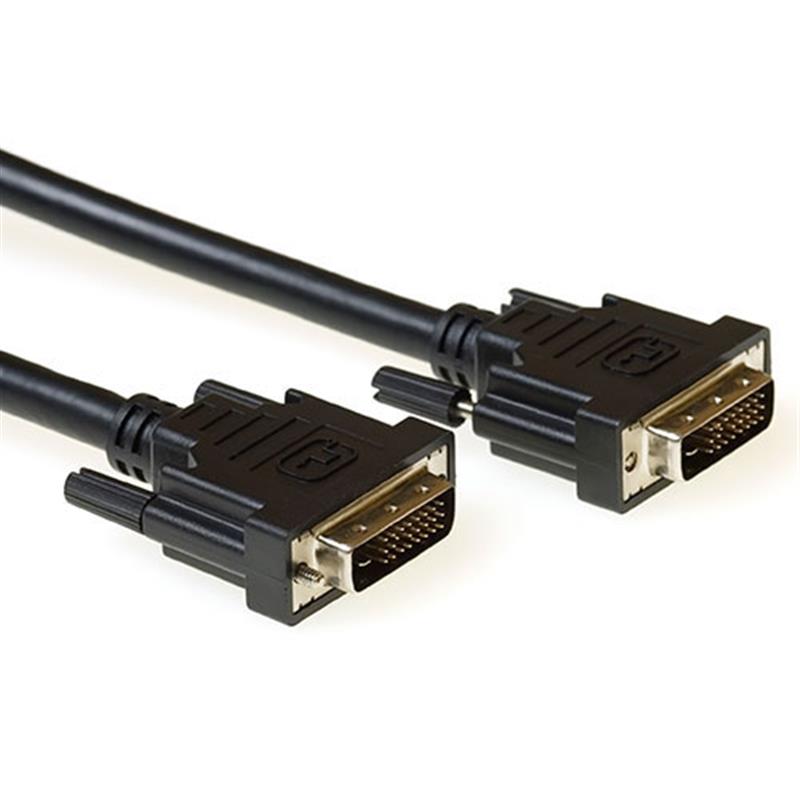 ACT AK3834 video kabel adapter 1,5 m DVI-D Zwart