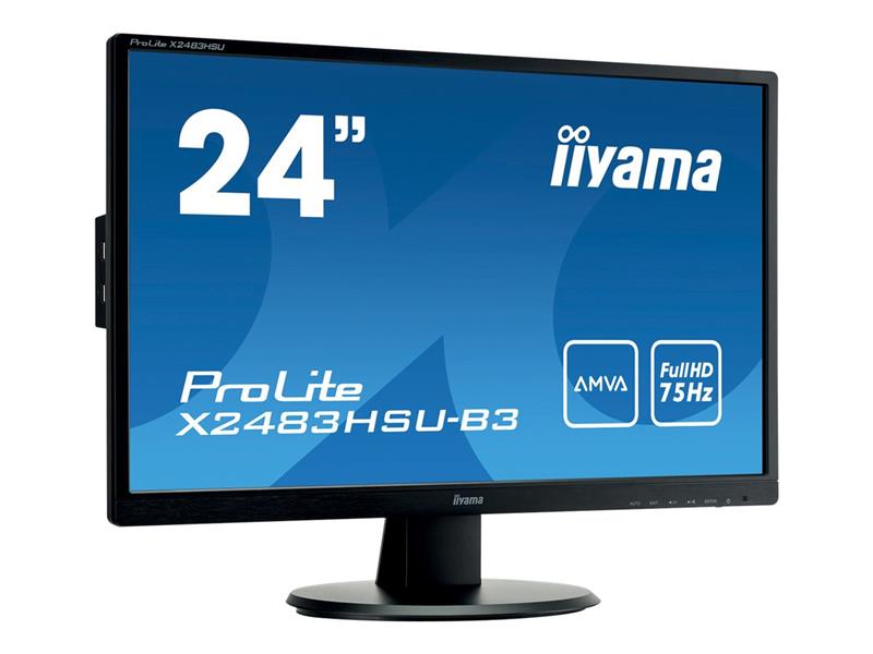 iiyama ProLite X2483HSU-B3 LED display 60,5 cm (23.8"") 1920 x 1080 Pixels Full HD Flat Mat Zwart