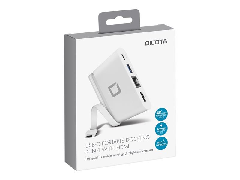 DICOTA USB-C Portable Docking 4-in-1