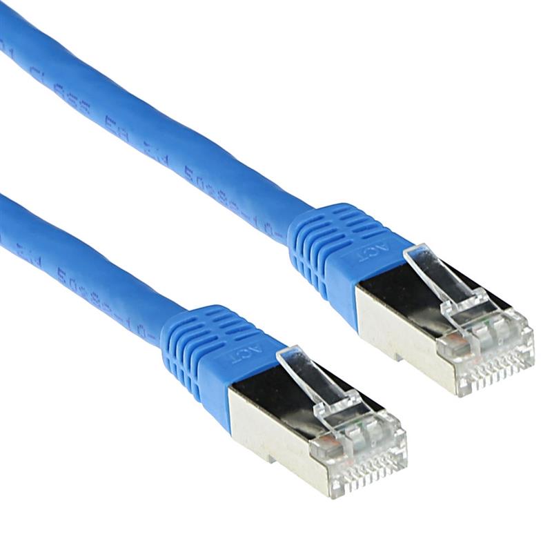 ACT SSTP Cat6 PIMF LSZH 1m netwerkkabel Blauw