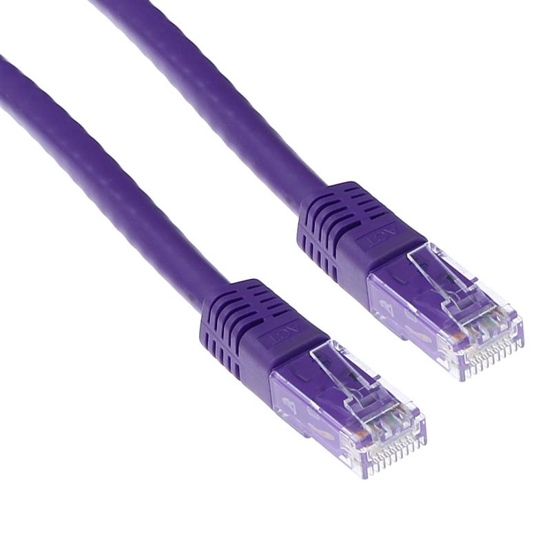 ACT CAT6A UTP 3m netwerkkabel Paars U/UTP (UTP)