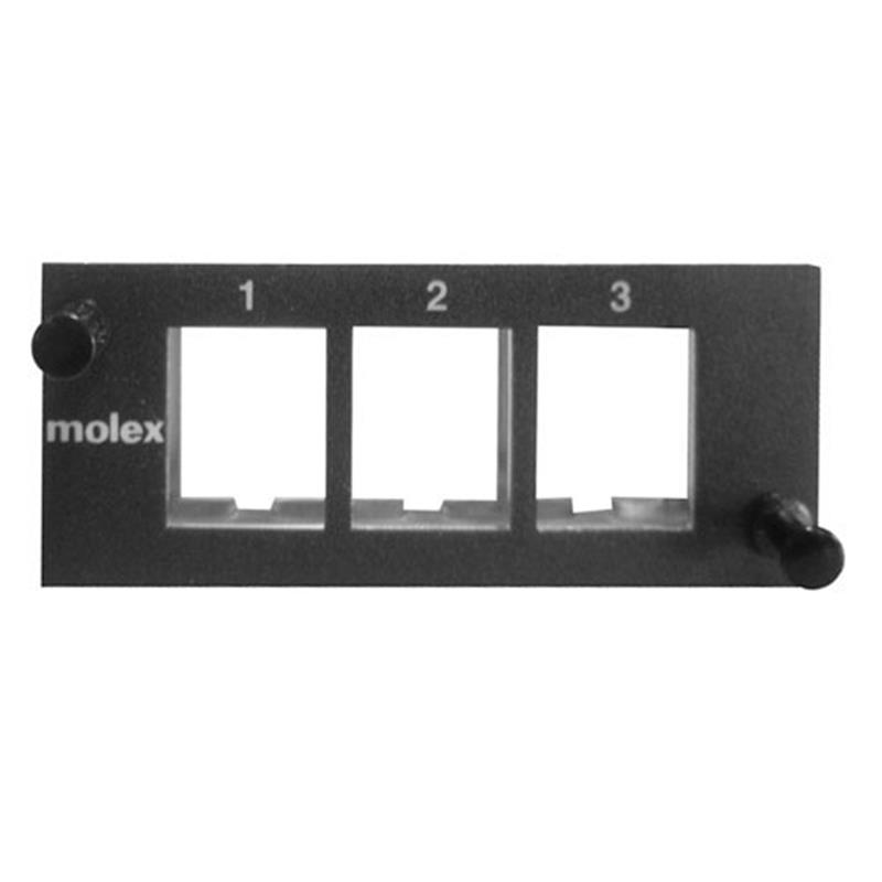 Molex 3-port C6A datagate adapter plate unloaded
