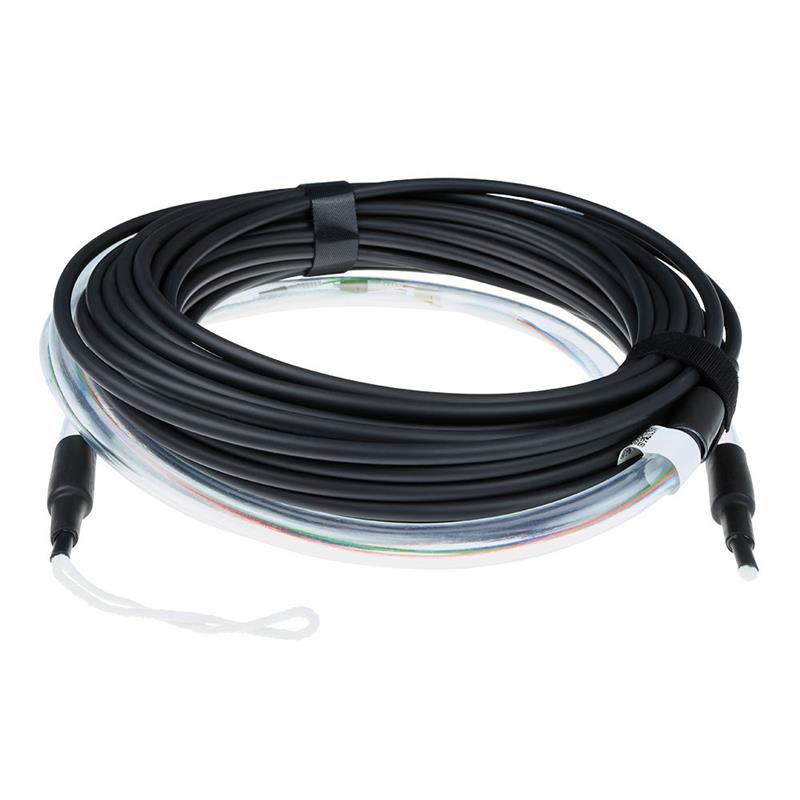 ACT RL2301 Glasvezel kabel 10 m 4x LC OS2 Meerkleurig, Geel
