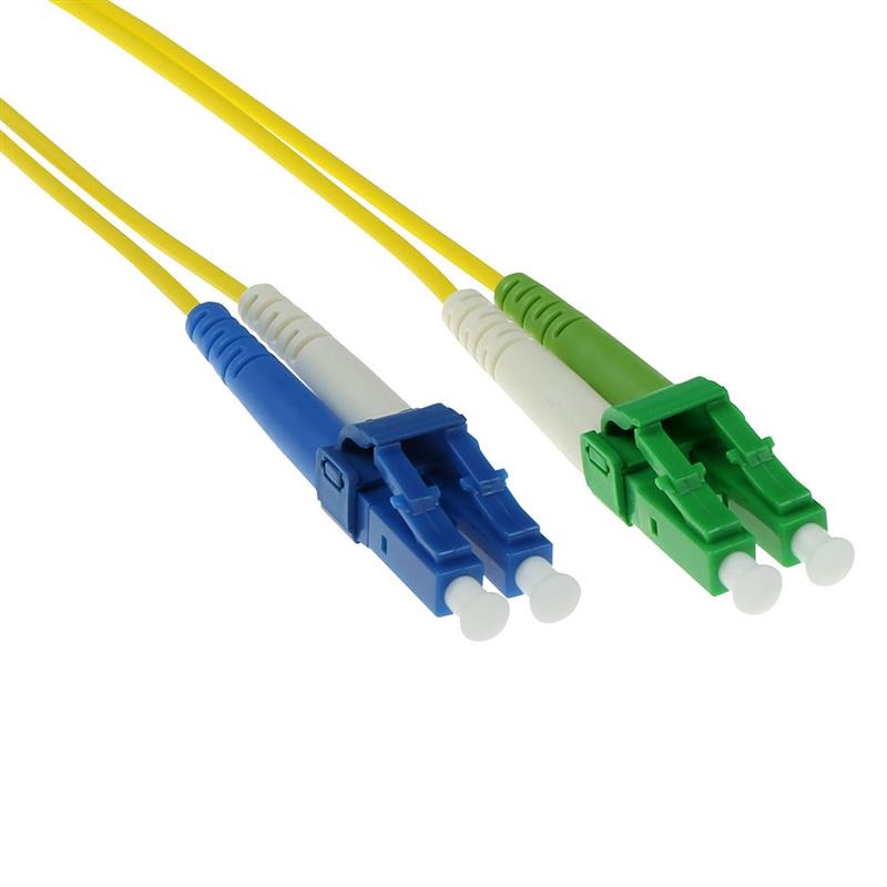 ACT RL2802 Glasvezel kabel 2 m LC/APC LC/UPC OS2 Groen, Geel
