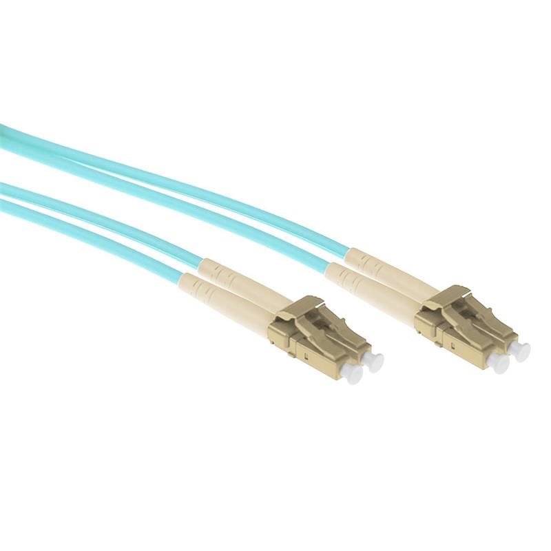 ACT RL3425 Glasvezel kabel 25 m 2x LC OM3 Aqua-kleur