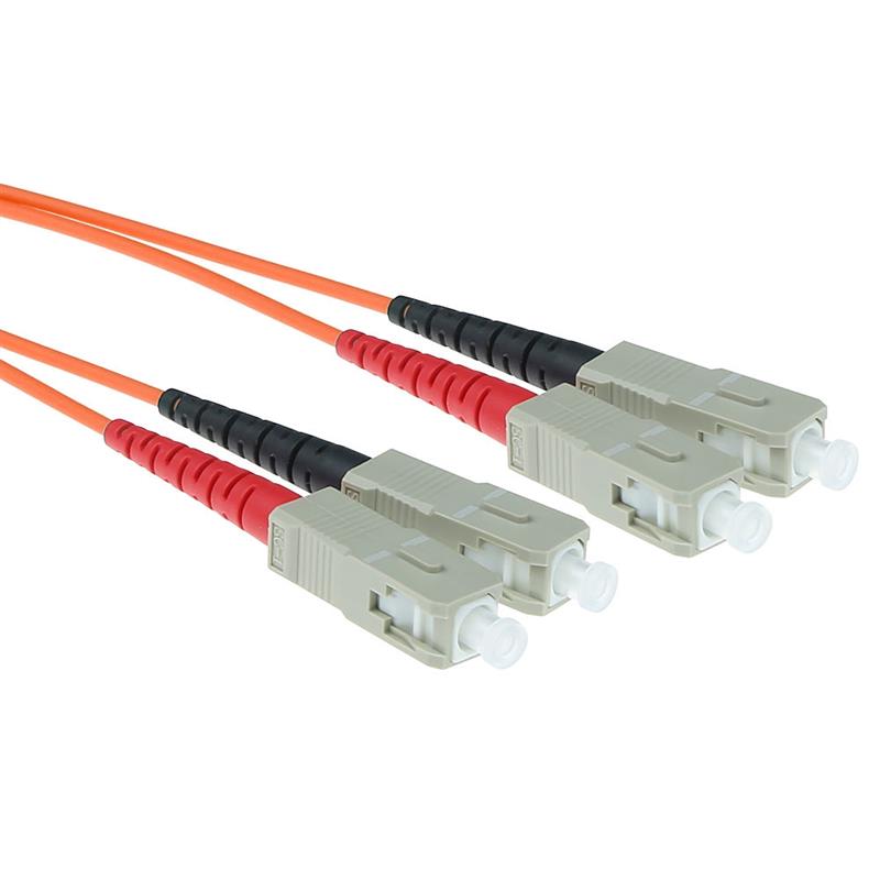 ACT SC-SC 50/125um OM2 Duplex (RL3505) 5m Glasvezel kabel Oranje