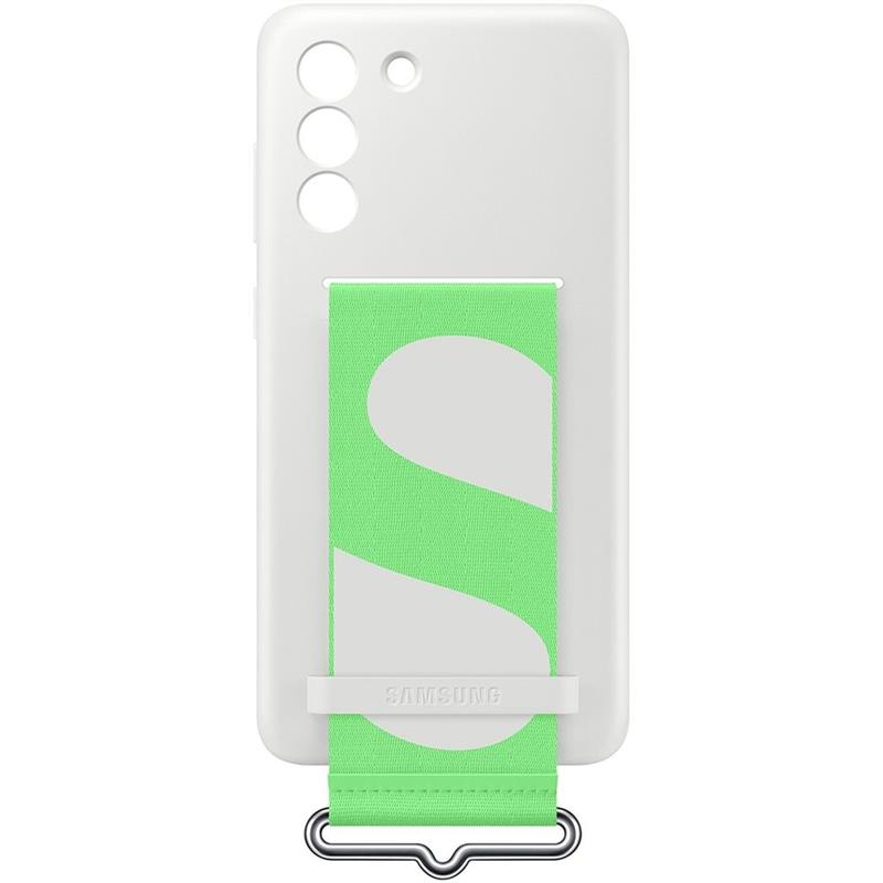  Samsung Silicone Cover with Strap Galaxy S21 FE 5G White
