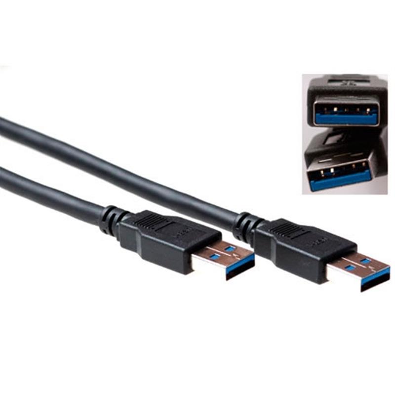 ACT SB3011 USB-kabel 1 m 3.2 Gen 1 (3.1 Gen 1) USB A Zwart