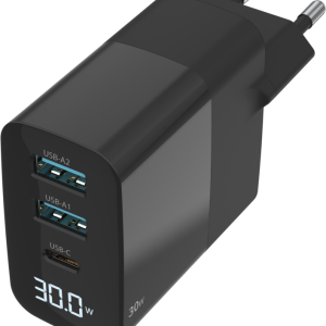 Sitecom 30 W GaN Power Delivery wandoplader met led-scherm