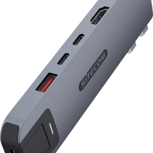 Sitecom MacBook Pro Multiport Hub 6 in 2 Grijs