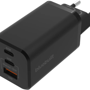BlueBuilt Power Delivery + Quick Charge Oplader met 3 Usb Poorten 65W Zwart