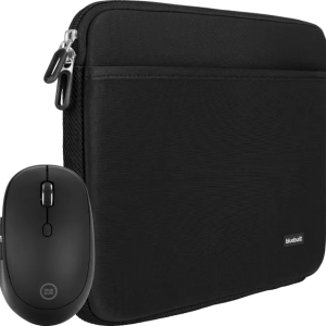 BlueBuilt Laptophoes 32 cm 14 inch Zwart + Tradendum Muis